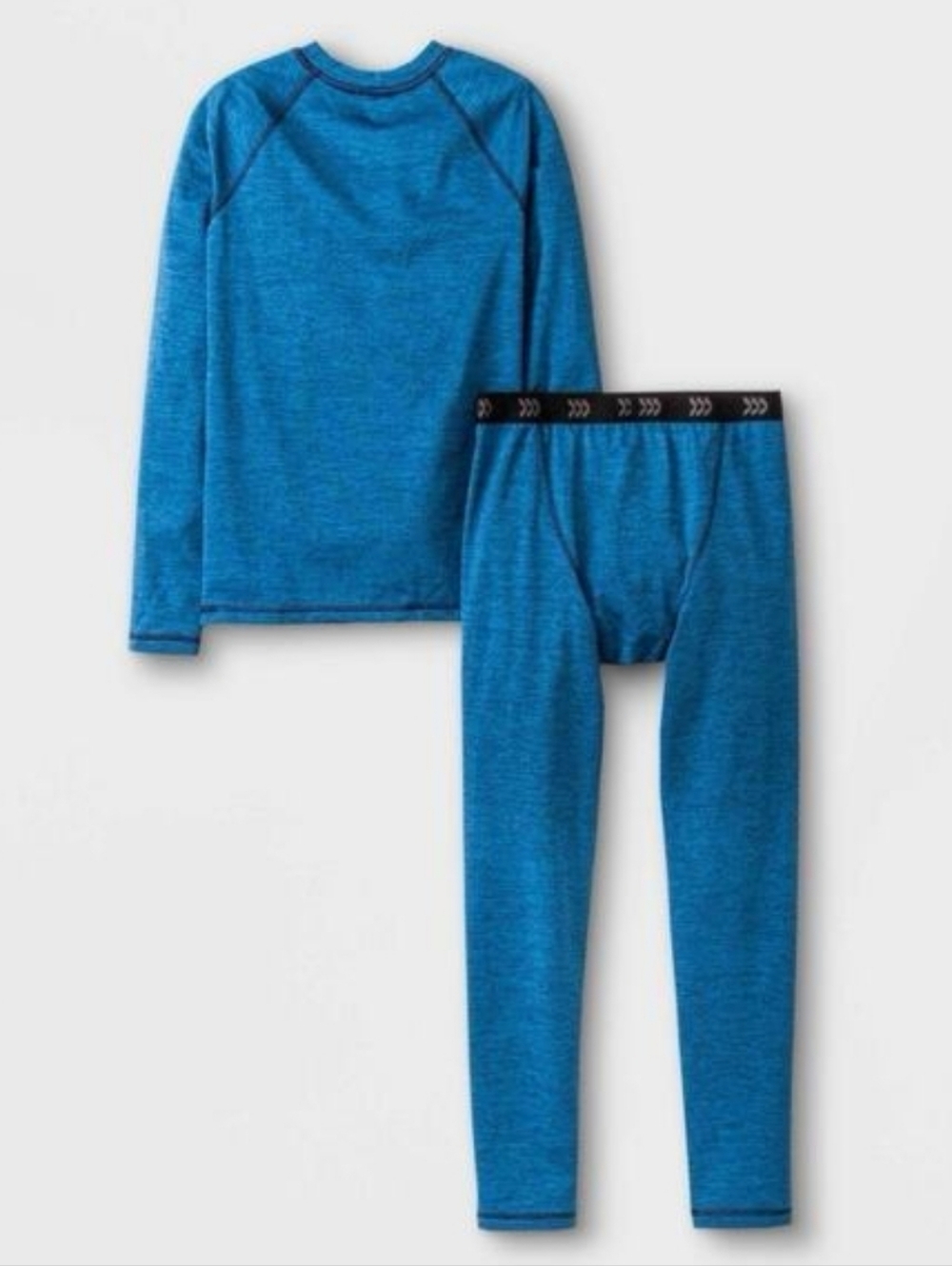 all in motion Youth Heather Blue Mid-Weight Thermal Set